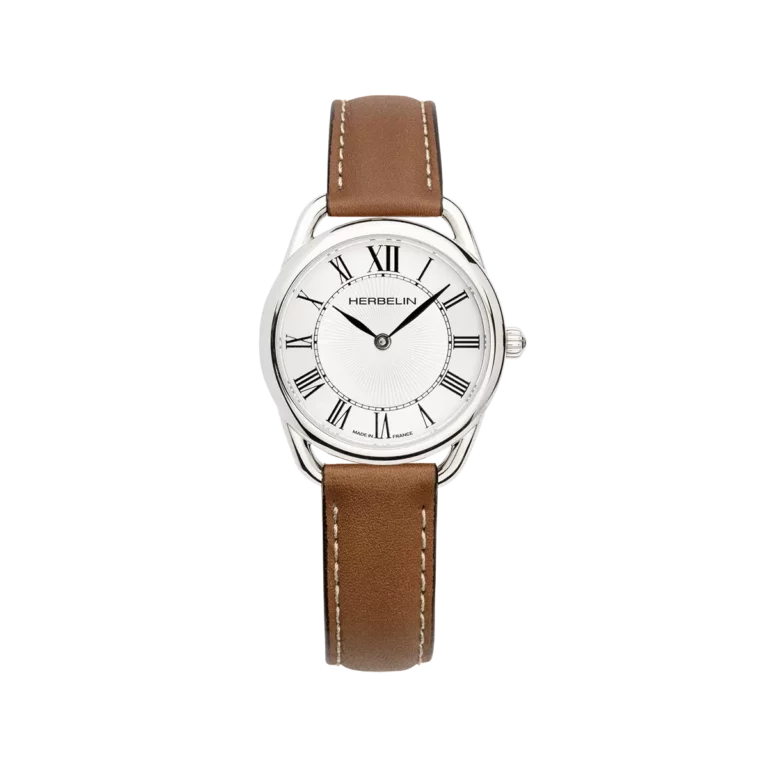 herbelin montre bracelet cuir chiffre romain