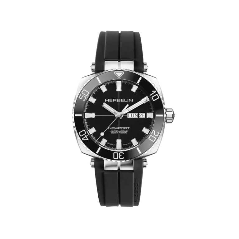 montre herbelin newport diver cadran noir automatique