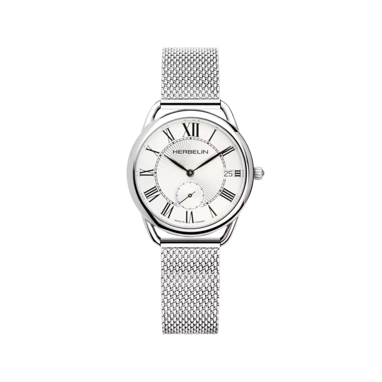 montre femme acier herbelin bracelet milanais