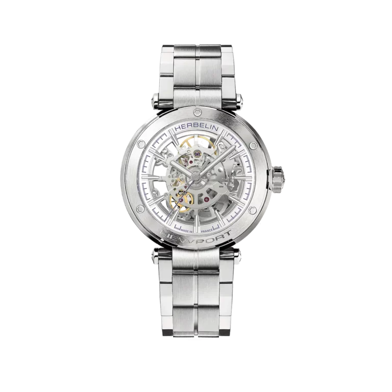 montre squelette homme herbelin acier