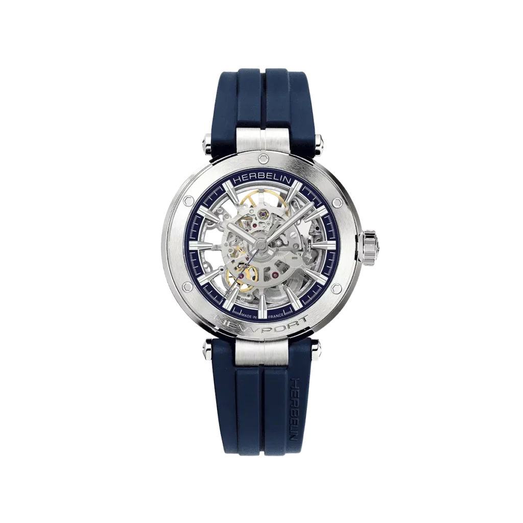 montre herbelin bracelet newport FKM mouvement squelette