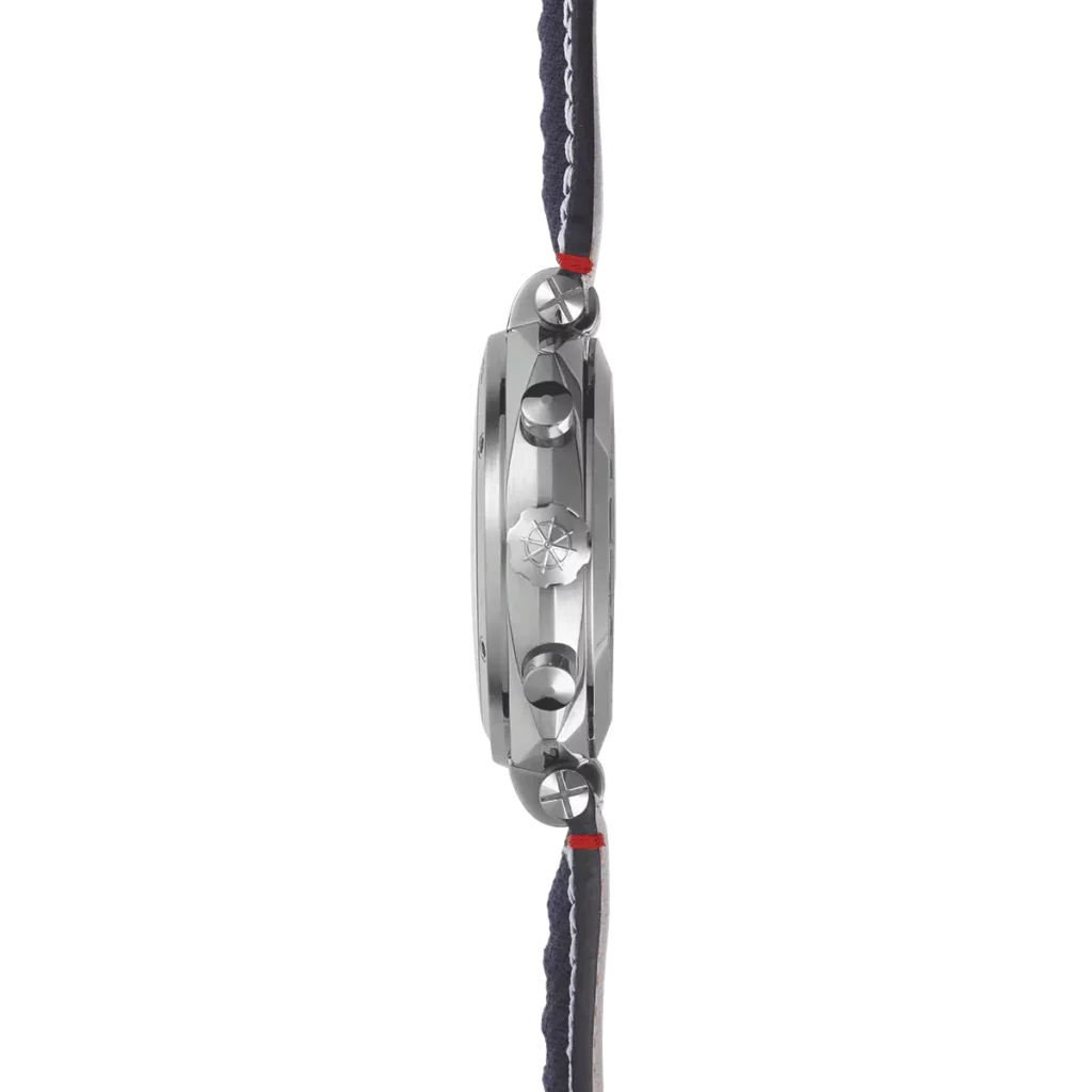 profil montre herbelin bracelet cuir couture blanche modele newport marin
