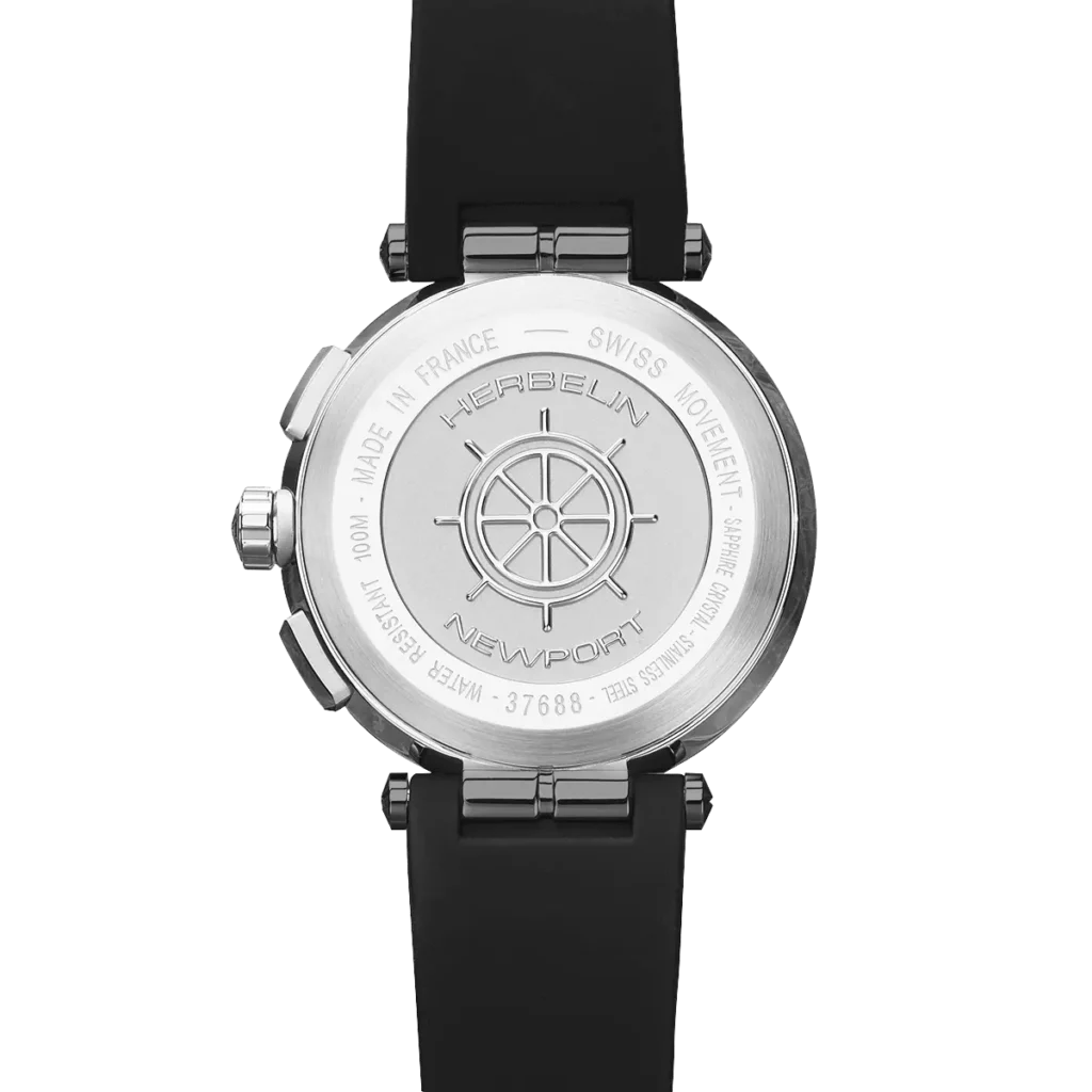 dos montre herbelin bracelet FKM resistant newport chrono