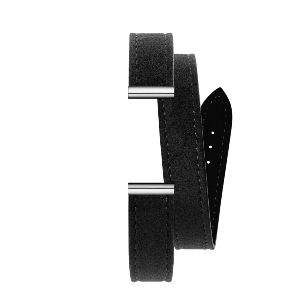 bracelet double tour noir antares herbelin