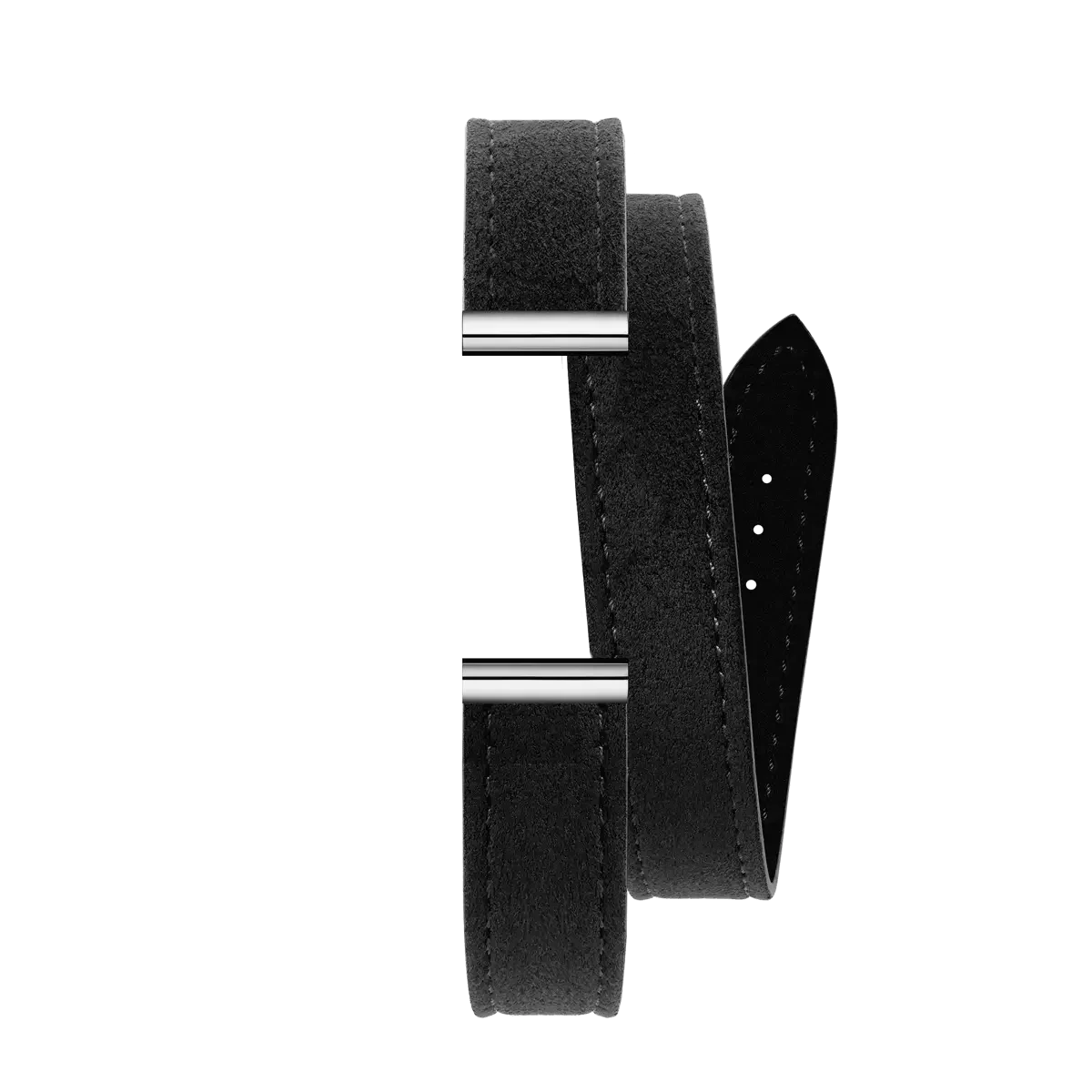bracelet double tour noir antares herbelin
