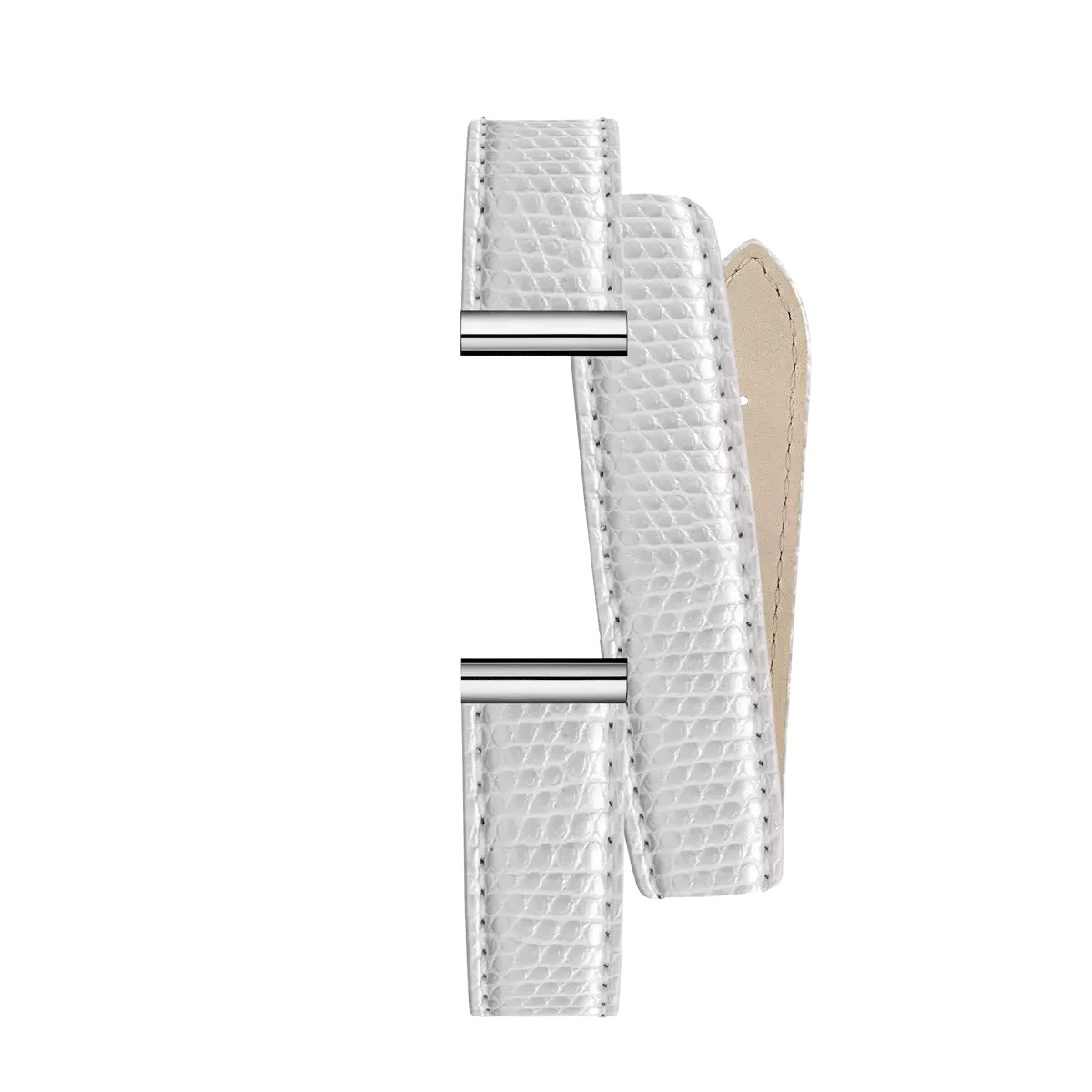 bracelet double tour blanc antares herbelin