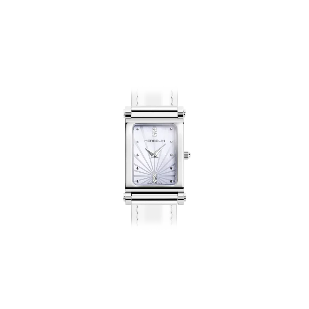 boitier antares montre cadran nacre zircon