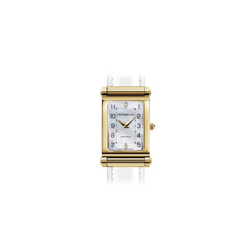 cadran nacre modele femme herbelin pvd or jaune