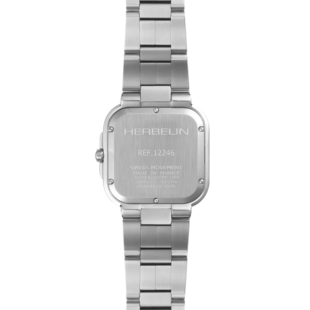 Men's CAP CAMARAT Square Glacier Blue Quartz Watch | HERBELIN