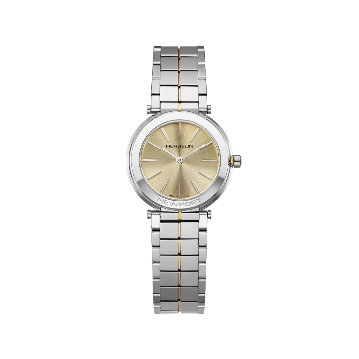 NEWPORT SLIM - QUARTZ - CHAMPAGNE & ACIER