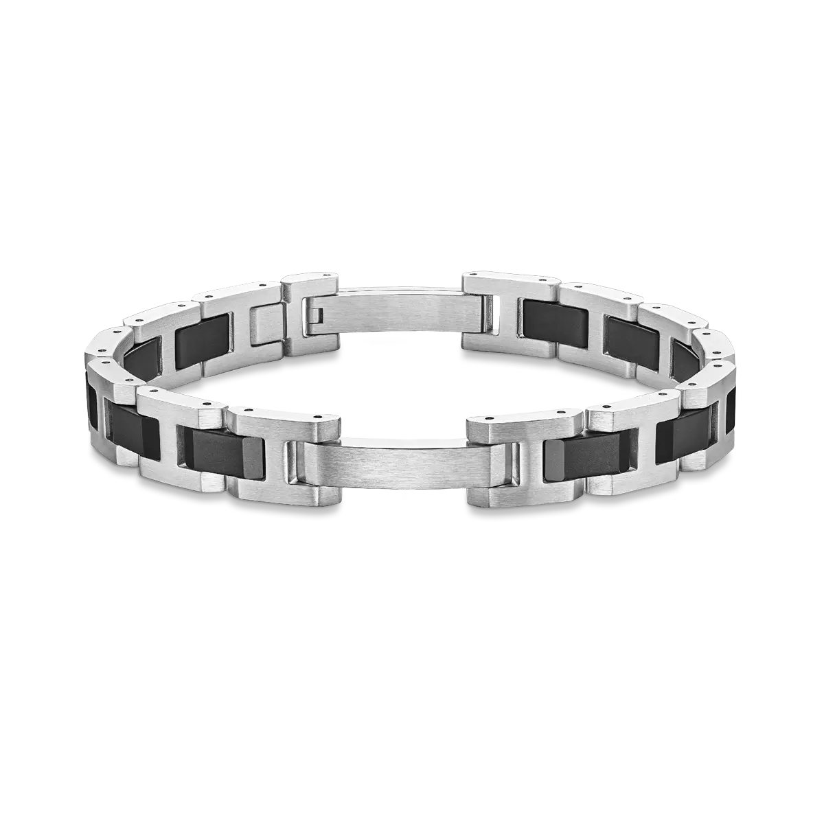 BRACELET CAP CAMARAT - ACIER & CÉRAMIQUE NOIRE