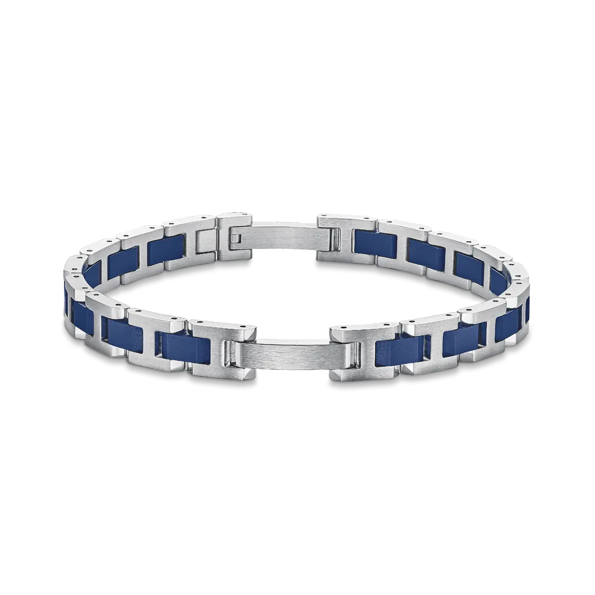 BRACELET CAP CAMARAT - ACIER & CÉRAMIQUE BLEUE