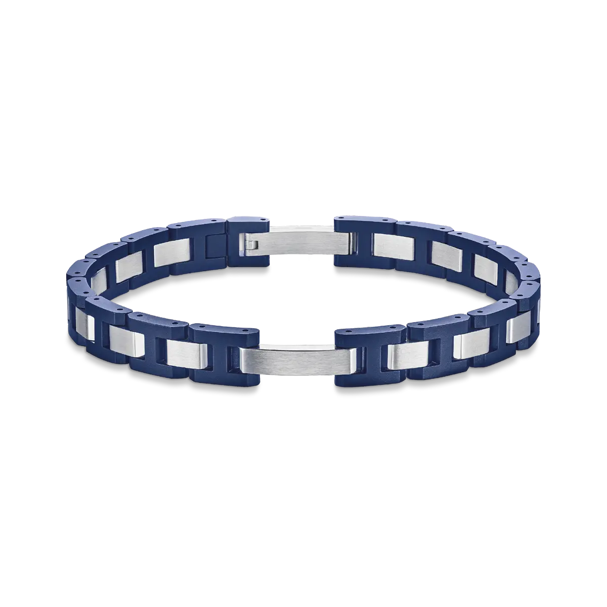 BRACELET CAP CAMARAT - ACIER & CÉRAMIQUE BLEUE