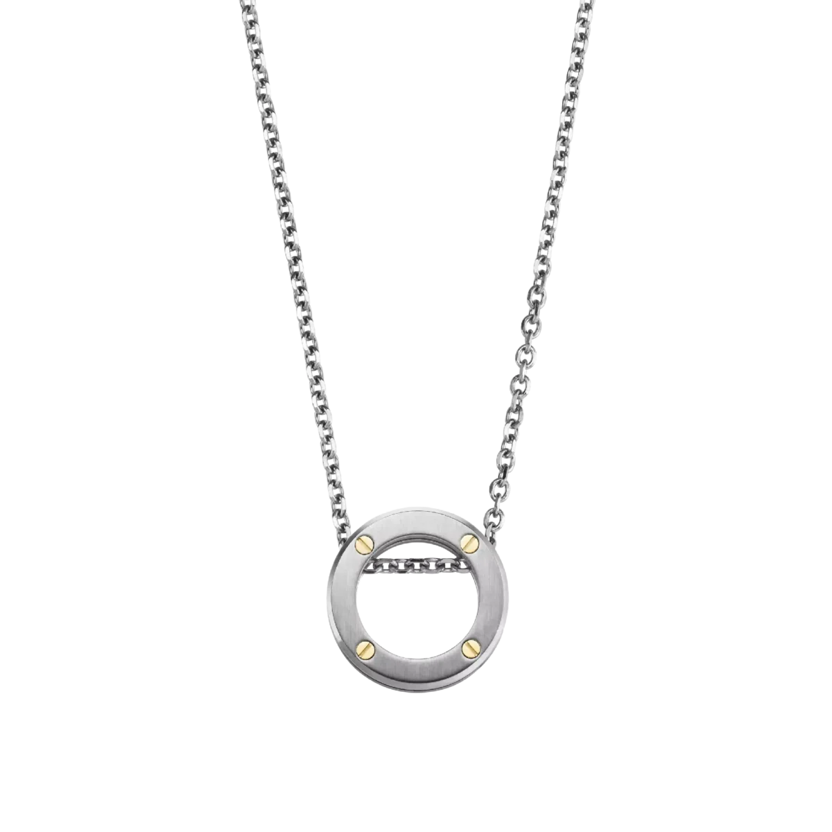 COLLIER NEWPORT DUO - ACIER & OR