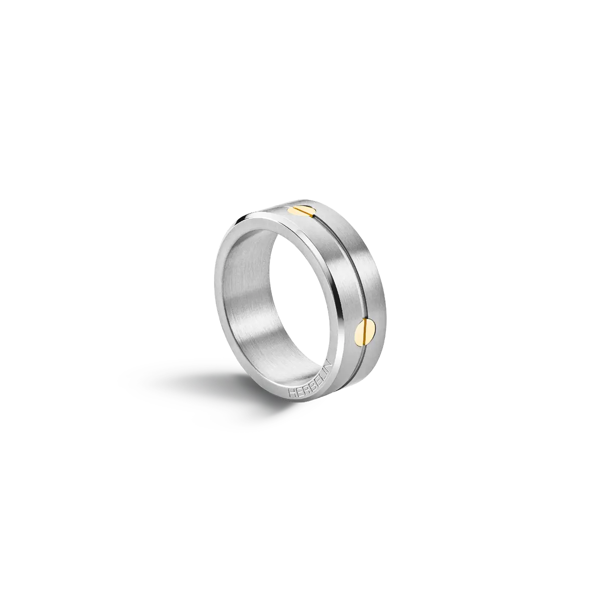 BAGUE NEWPORT - ACIER & OR