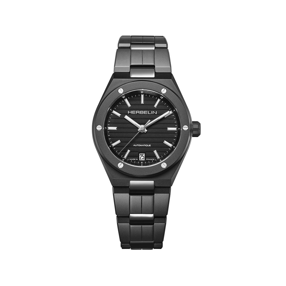 montre automatique homme herbelin noir mat