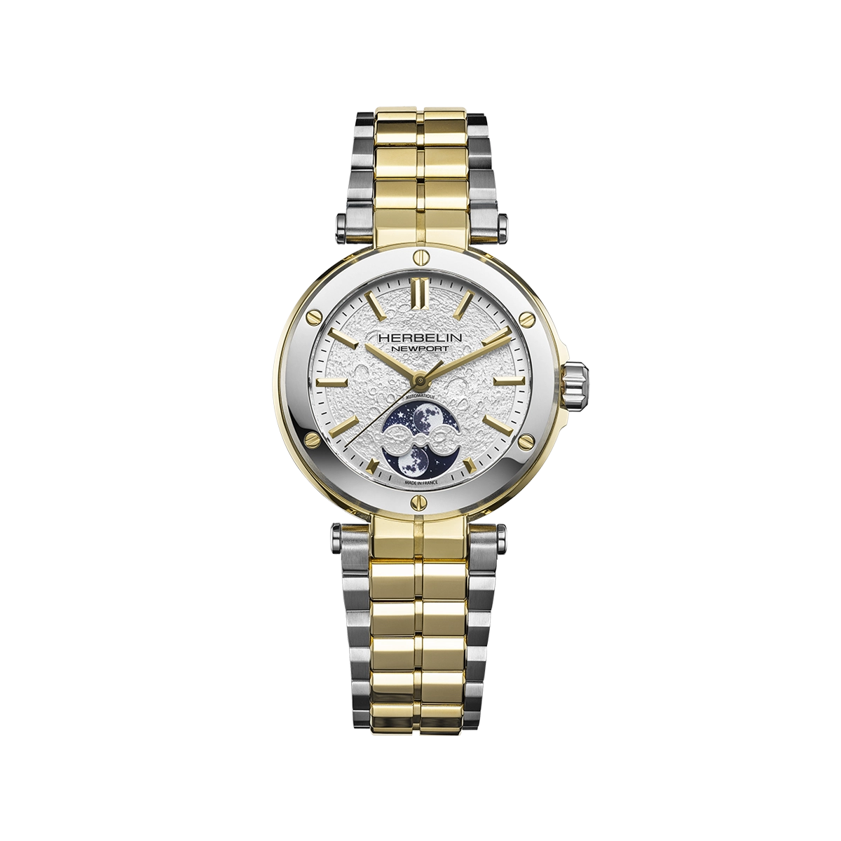 montre automatique femme herbelin bicolore