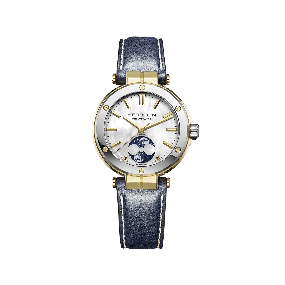 montre automatique femme herbelin nacre